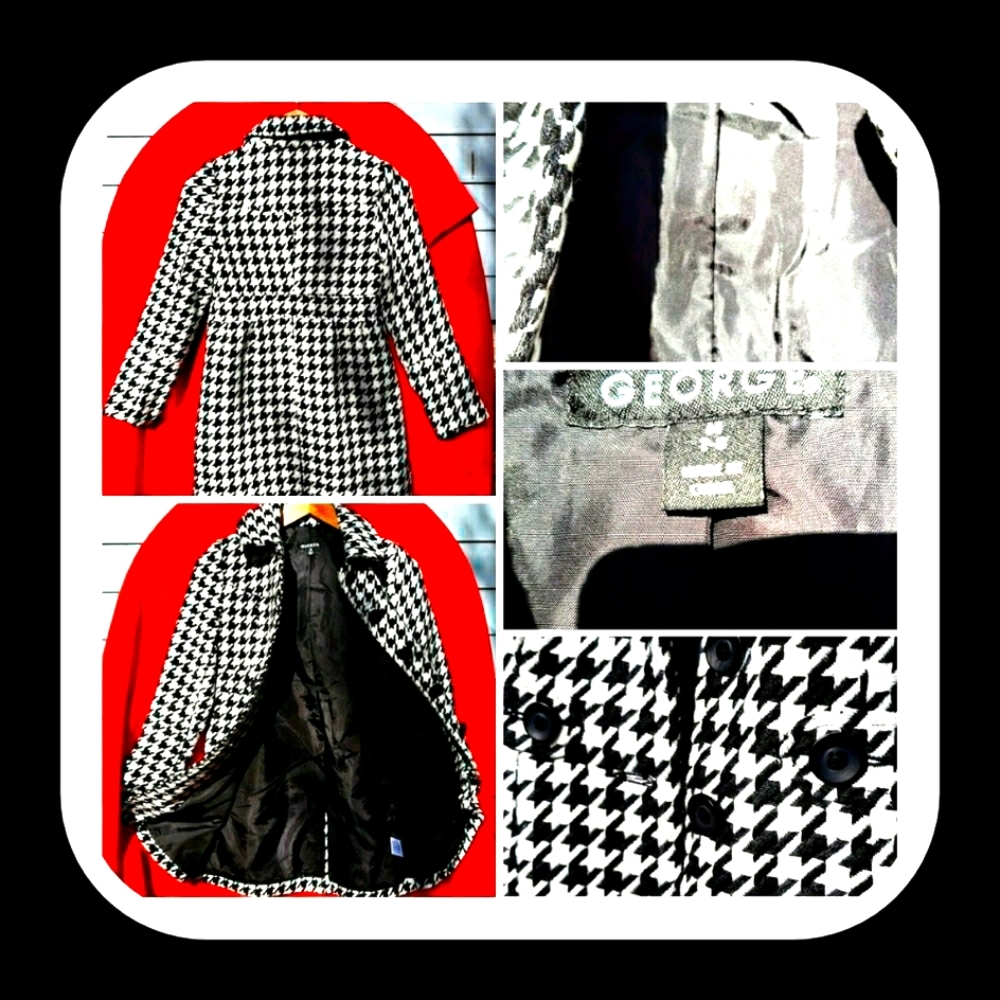 VINTAGE GIRLS HERRINGBONE CAR COAT